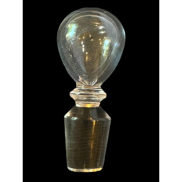 Crystal Bottle Stopper Round Top Vintage MCM 4.25" - Picture 4 of 7